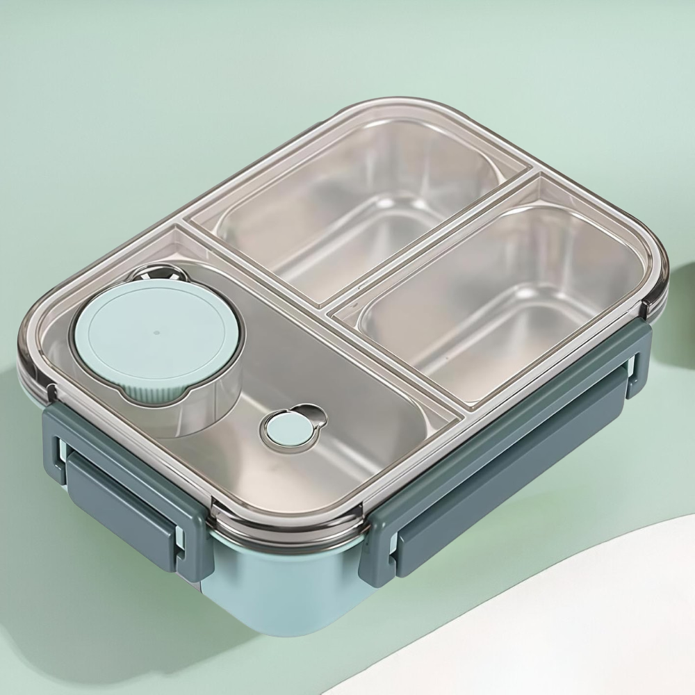 Compact Stainless Steel Lunch Box - Insulated and Leakproof Food Container
