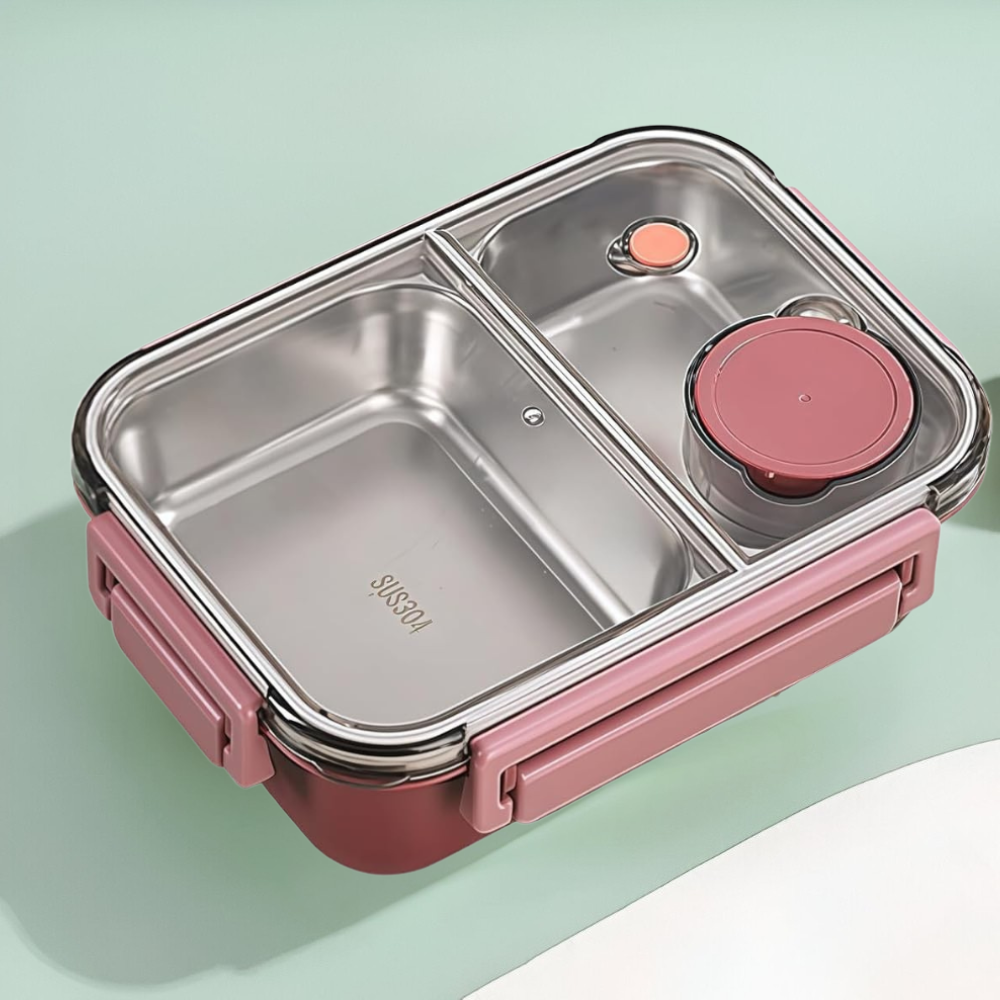 Compact Stainless Steel Lunch Box - Insulated and Leakproof Food Container
