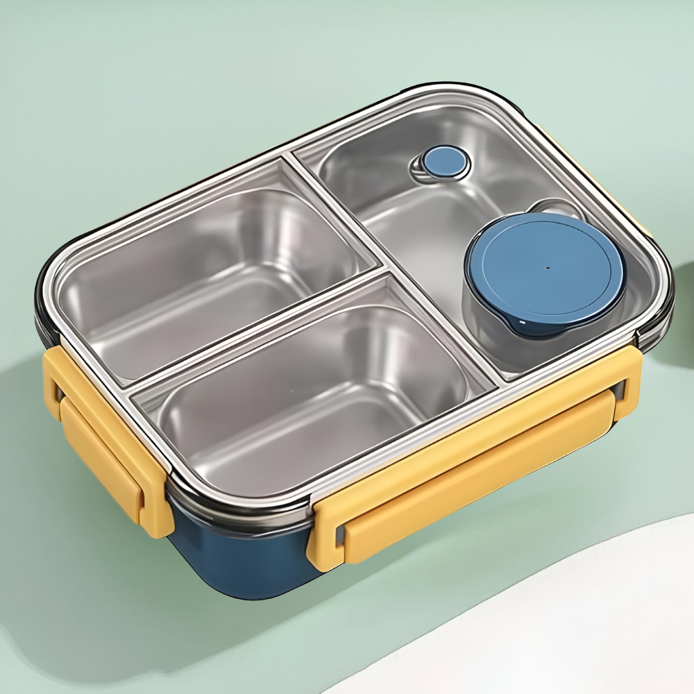 Compact Stainless Steel Lunch Box - Insulated and Leakproof Food Container