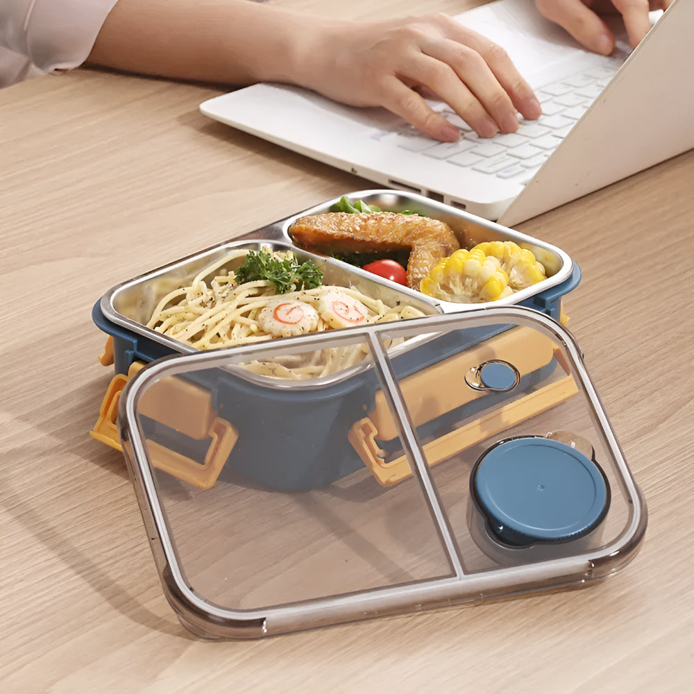 Compact Stainless Steel Lunch Box - Insulated and Leakproof Food Container