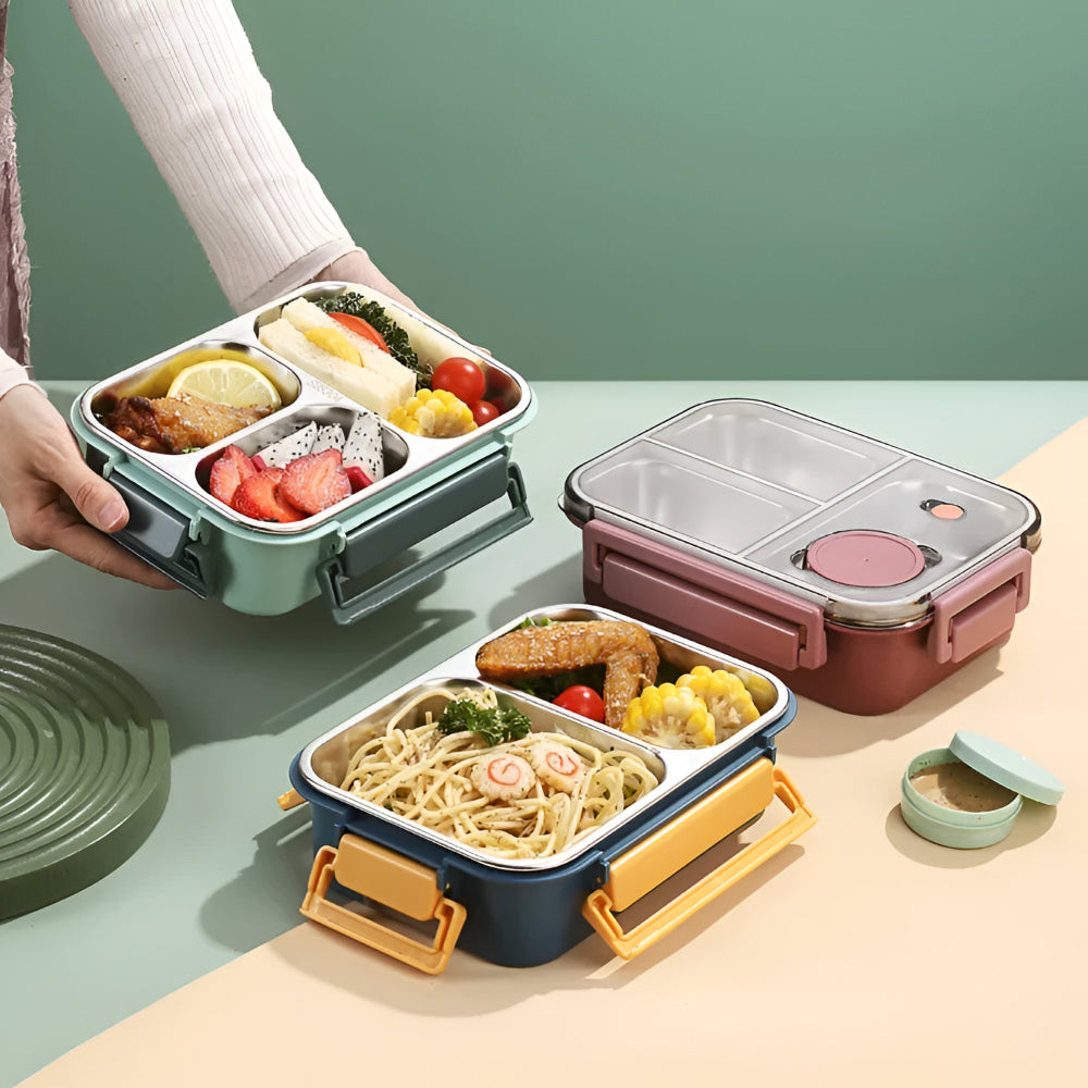 Compact Stainless Steel Lunch Box - Insulated and Leakproof Food Container