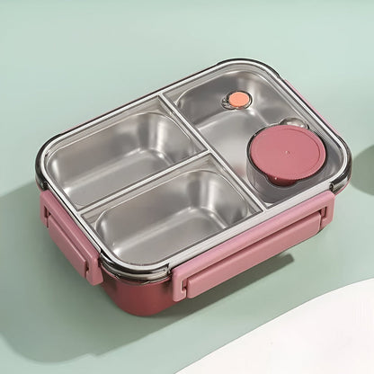Compact Stainless Steel Lunch Box - Insulated and Leakproof Food Container