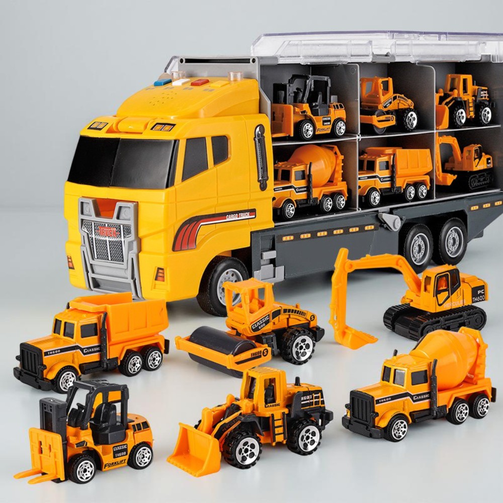 Mini Alloy Vehicle Toy Set for Kids with Realistic Sound Effects