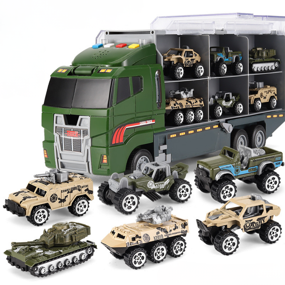 Mini Alloy Vehicle Toy Set for Kids with Realistic Sound Effects