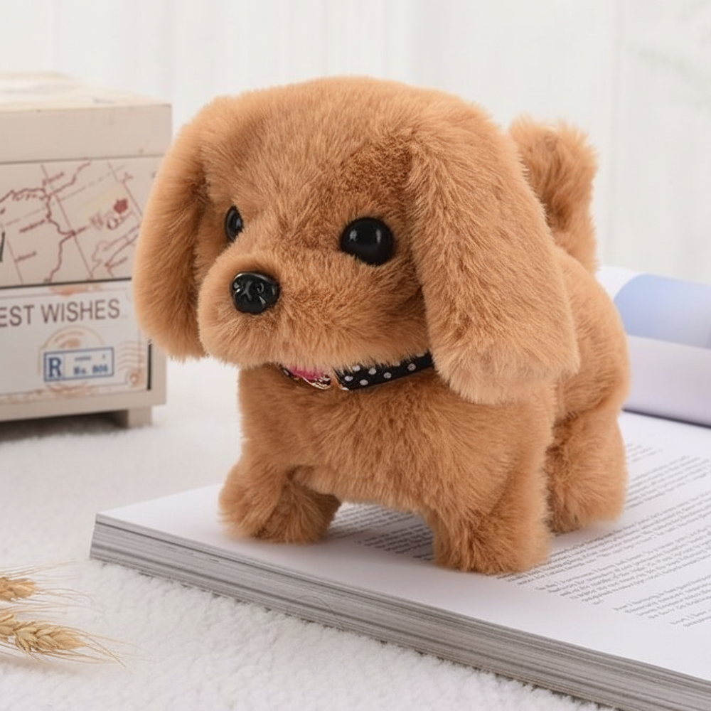Engaging Plush Dog Toy with Realistic Movement and Sound Effects