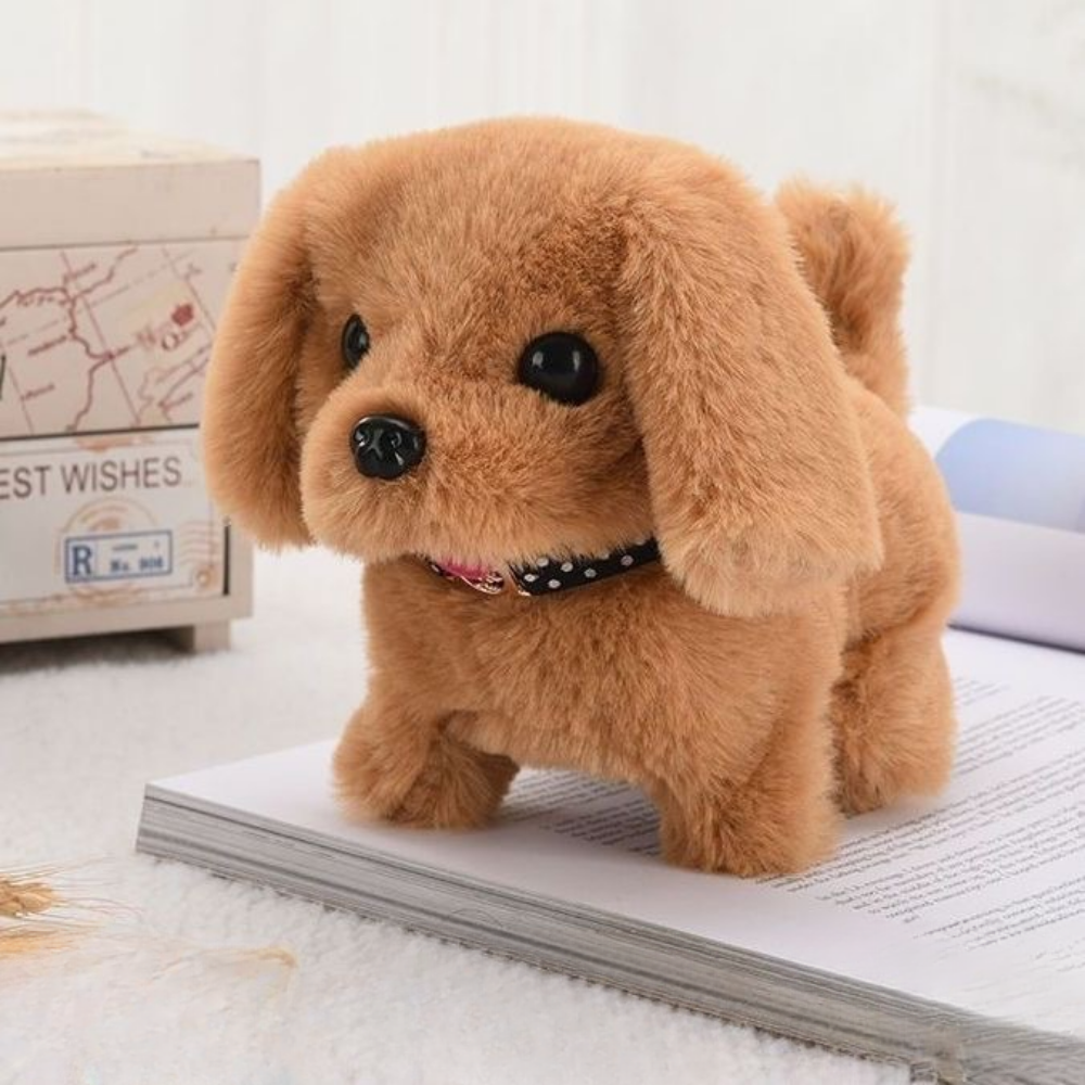 Walking and Barking Robot Dog - Interactive Plush Puppy Toy for Play