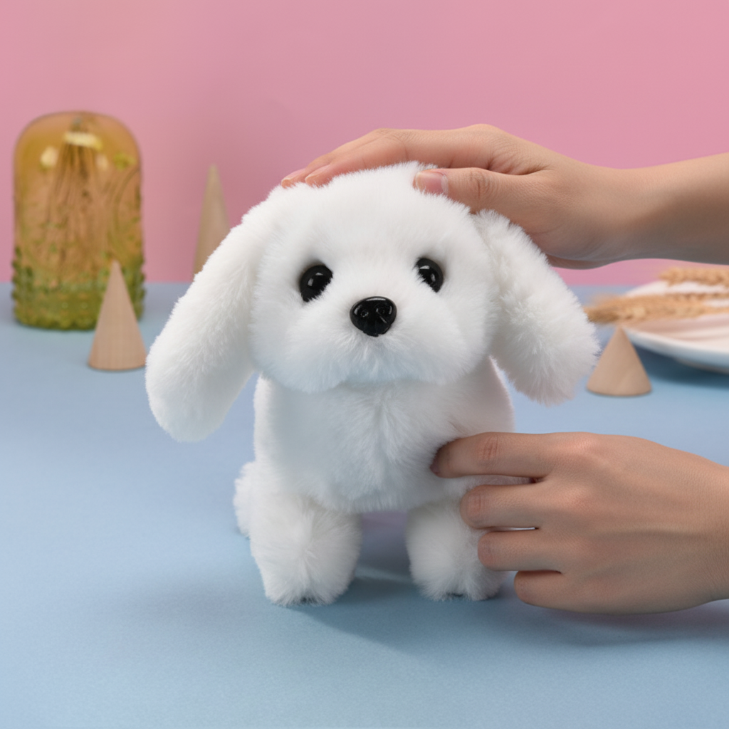 Plush Walking and Barking Puppy Toy – Soft Interactive Companion for Children