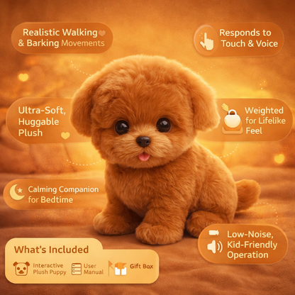 Plush Walking and Barking Puppy Toy – Soft Interactive Companion for Children