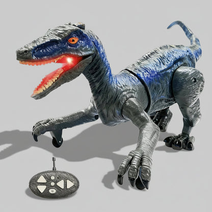 Realistic Velociraptor Dinosaur Toy with Sounds and Spray – Remote Control