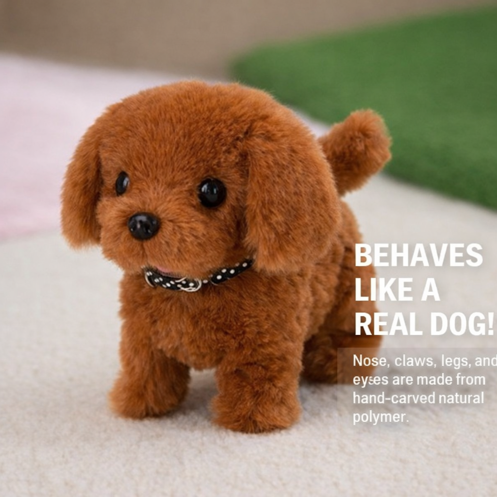 Plush Puppy Dog Toy – Interactive Walking and Barking Robot for Fun