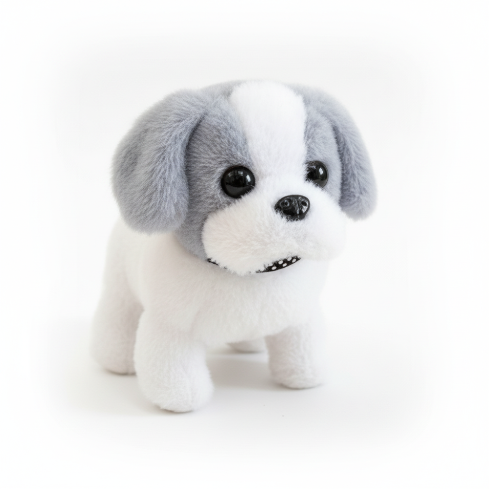 Plush Interactive Puppy Toy with Walking and Barking Features for Kids