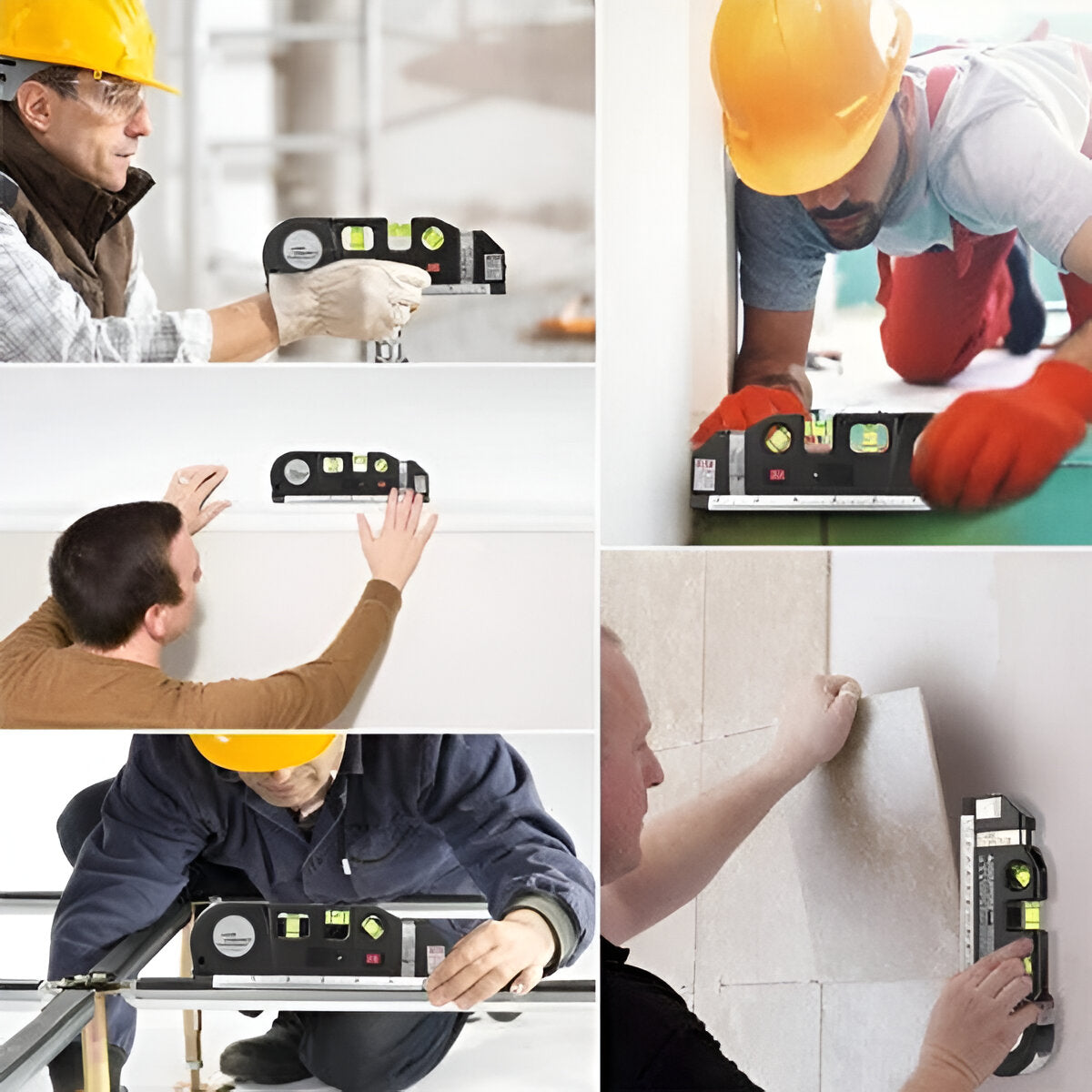 Precision Laser Level with 2.5M Measuring Tape and Versatile Modes