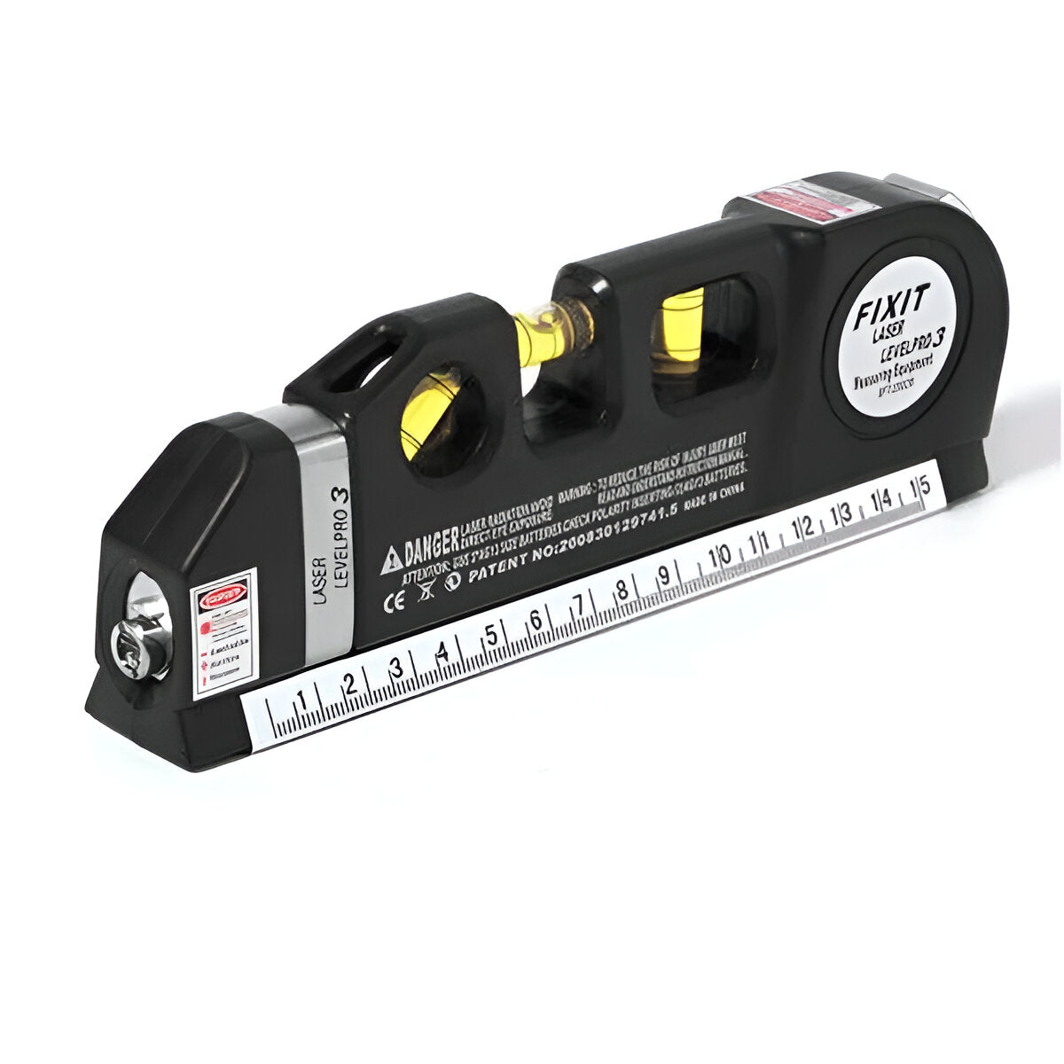 Precision Laser Level with 2.5M Measuring Tape and Versatile Modes