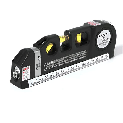 Precision Laser Level with 2.5M Measuring Tape and Versatile Modes