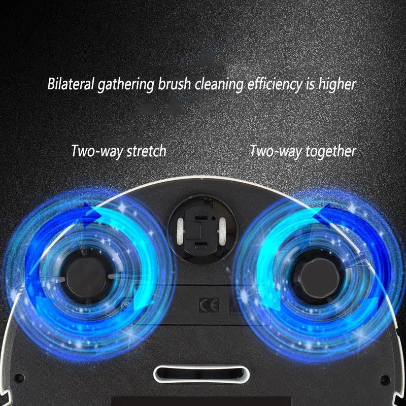Quiet Robot Vacuum with Fine Particle Filter for Hard Surface Cleaning