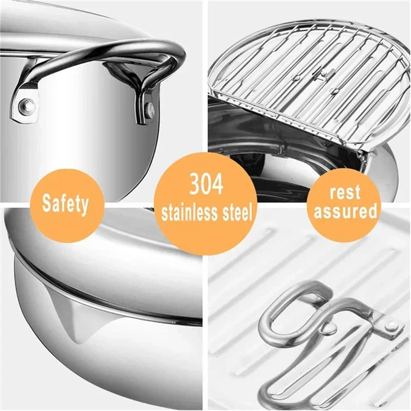 Precision Frying Pan with Integrated Temperature Gauge