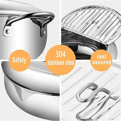 Precision Frying Pan with Integrated Temperature Gauge