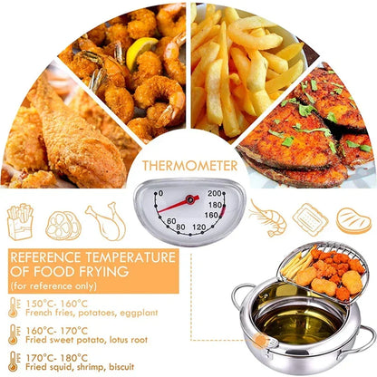 Precision Frying Pan with Integrated Temperature Gauge