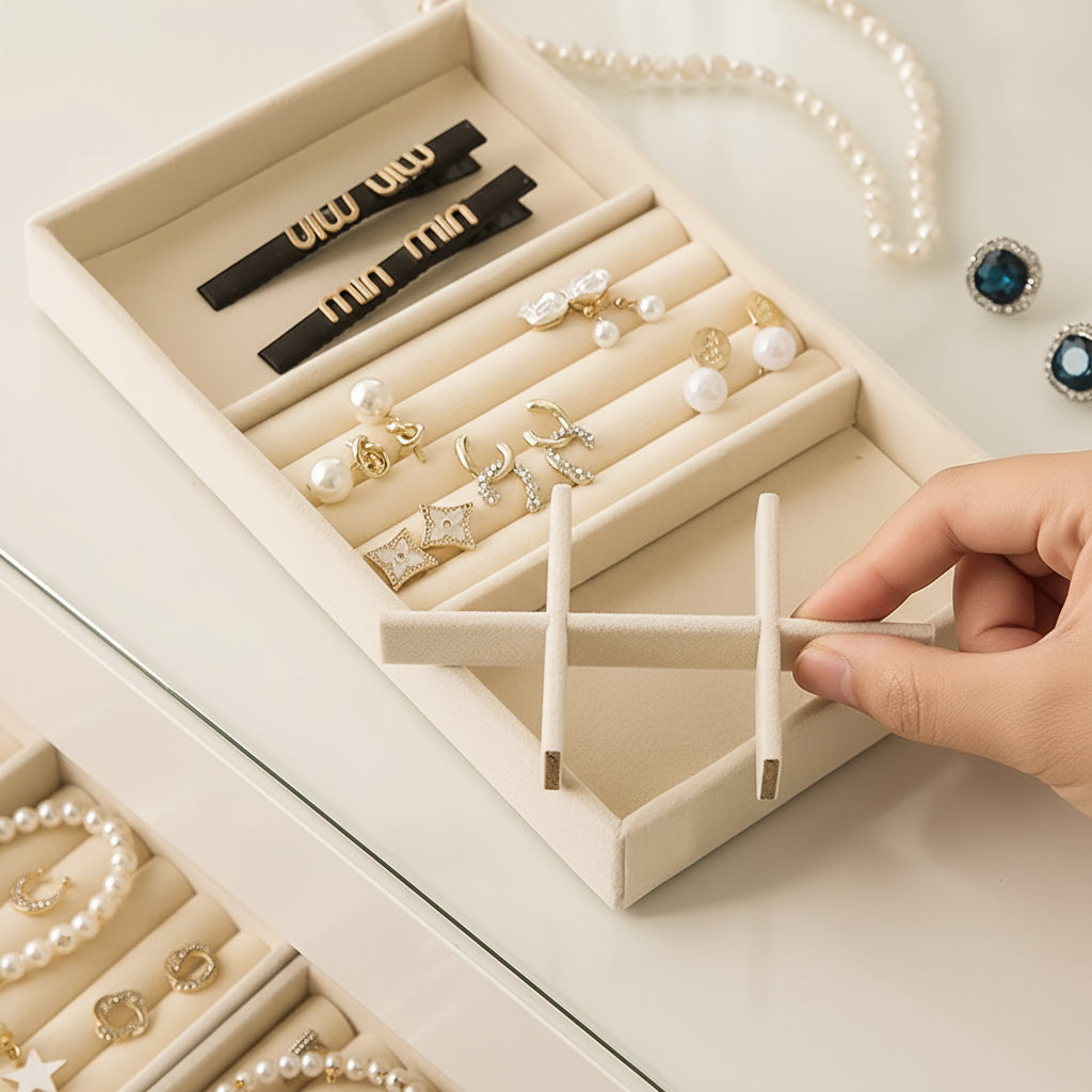 Compact Earring Holder Tray Made of Durable Nylon for Jewelry Storage