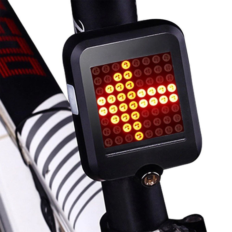 Advanced Bicycle Rear Light with Motion-Triggered Indicators and Laser Safety Lines
