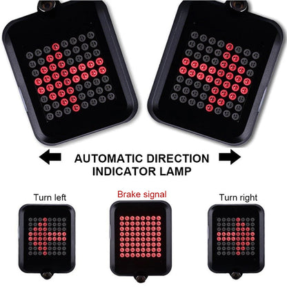 Advanced Bicycle Rear Light with Motion-Triggered Indicators and Laser Safety Lines