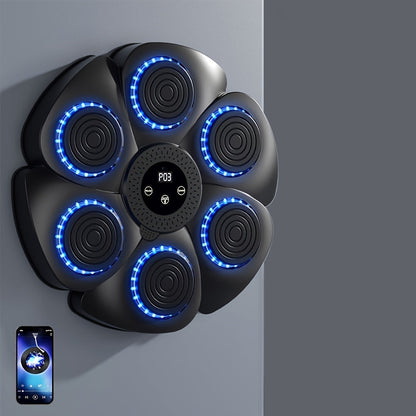 Wall-Mounted Punching Target with LED Lights, Sound, and Scoring – USB-C Rechargeable