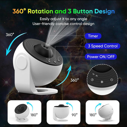 Celestial Dream Projector with 12 Interchangeable Discs and Quiet Functionality