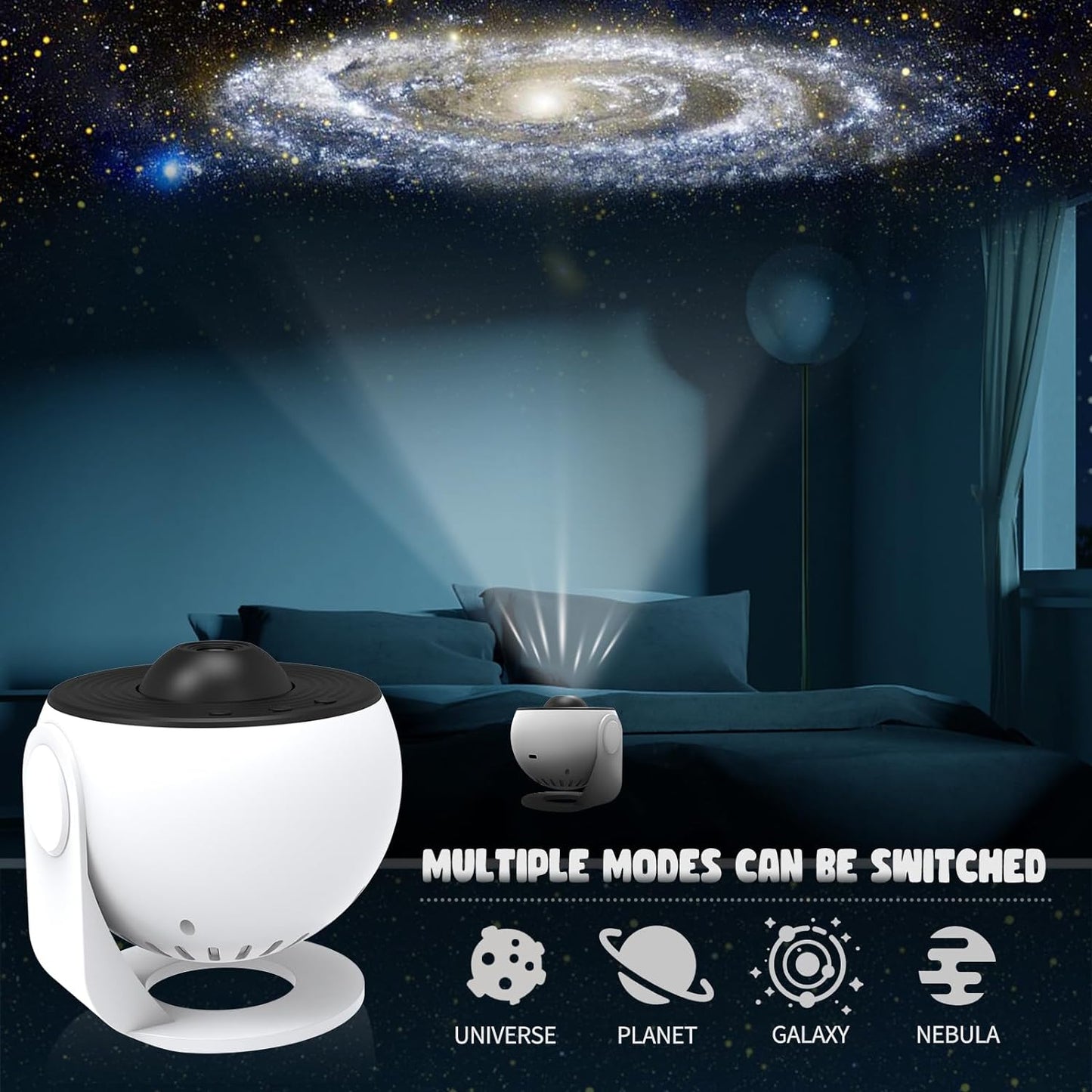 Celestial Dream Projector with 12 Interchangeable Discs and Quiet Functionality