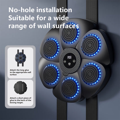 Interactive Wall-Mounted Boxing Trainer with LED Feedback