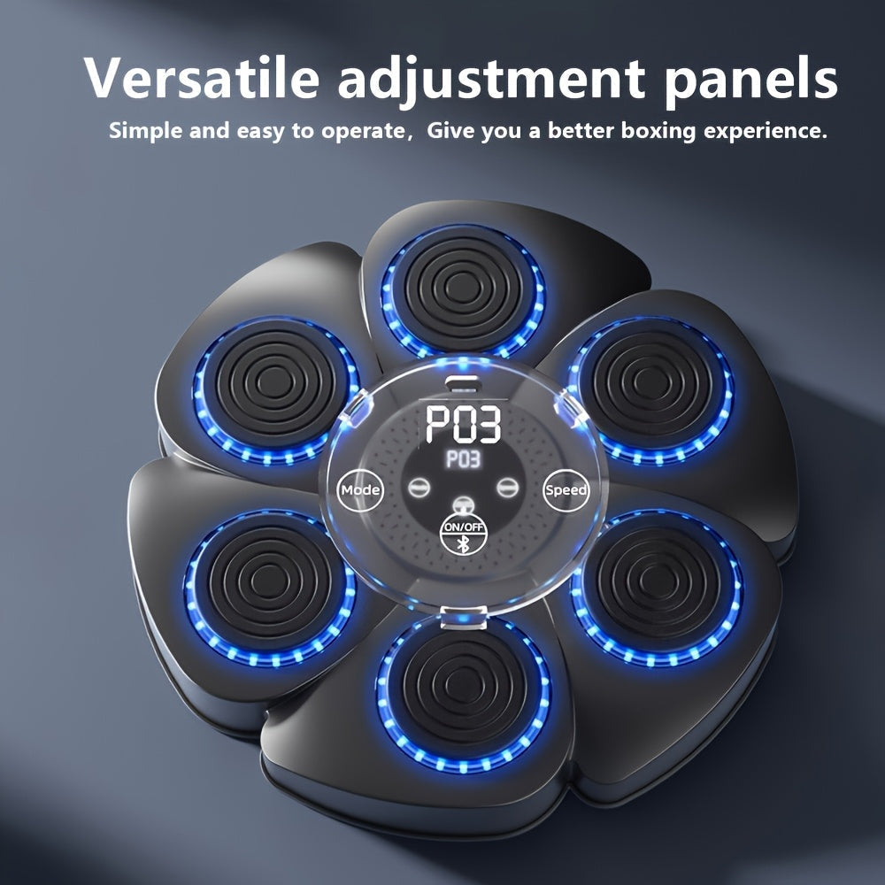 Wall-Mounted Punching Target with LED Lights, Sound, and Scoring – USB-C Rechargeable