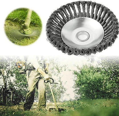 Steel Wire Brush Head Attachment for Brushcutter - 150mm & 200mm Weeding
