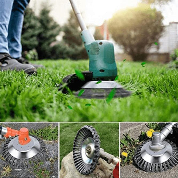 Steel Wire Brush Head Attachment for Brushcutter - 150mm & 200mm Weeding