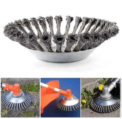 Steel Wire Brush Head Attachment for Brushcutter - 150mm & 200mm Weeding