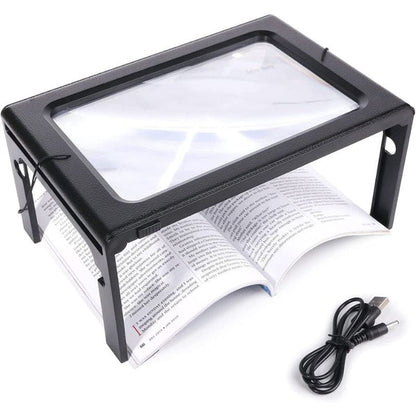Hands-Free Magnifying Glass with LED Illumination