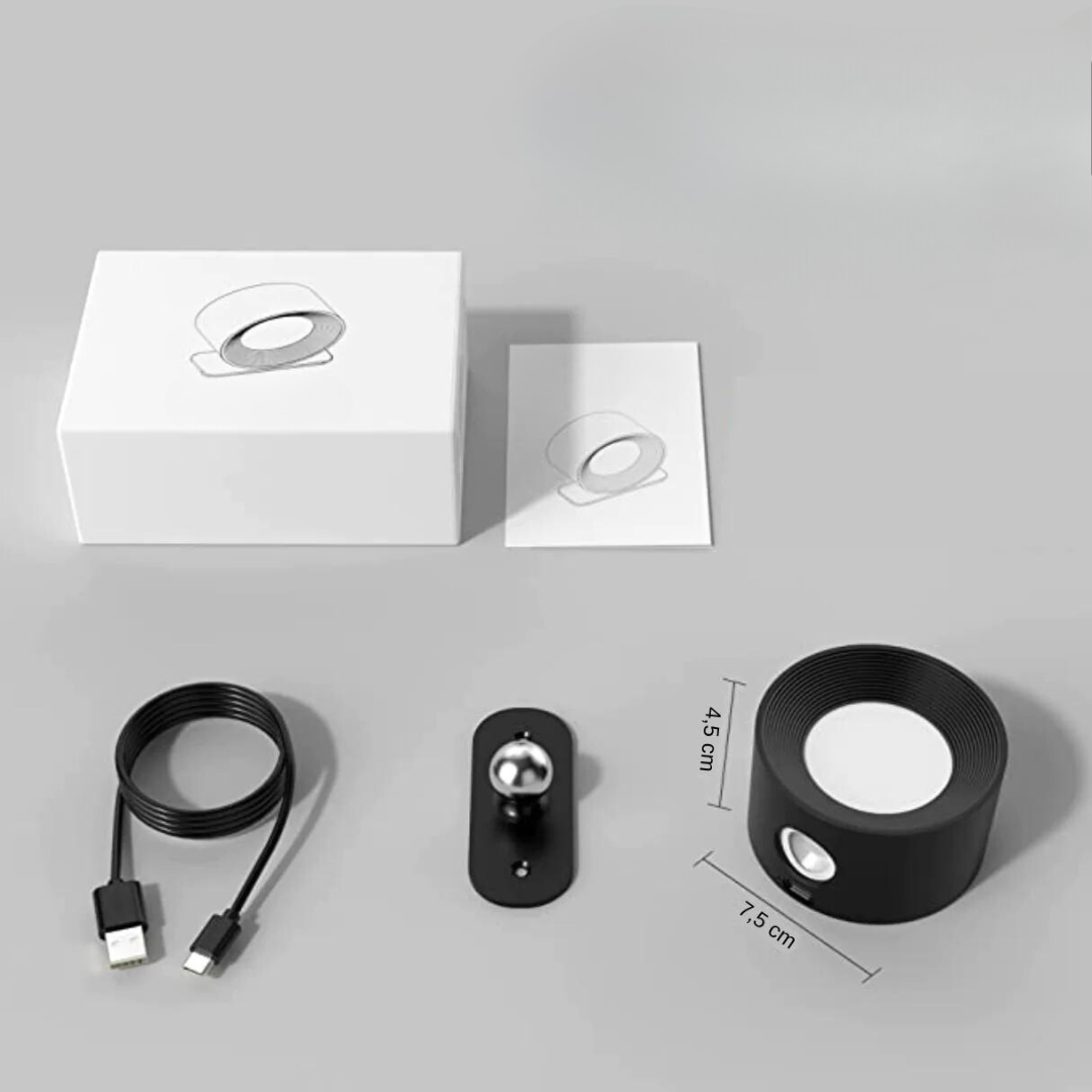360° USB Rechargeable Wall Light – Portable Versatile Illumination