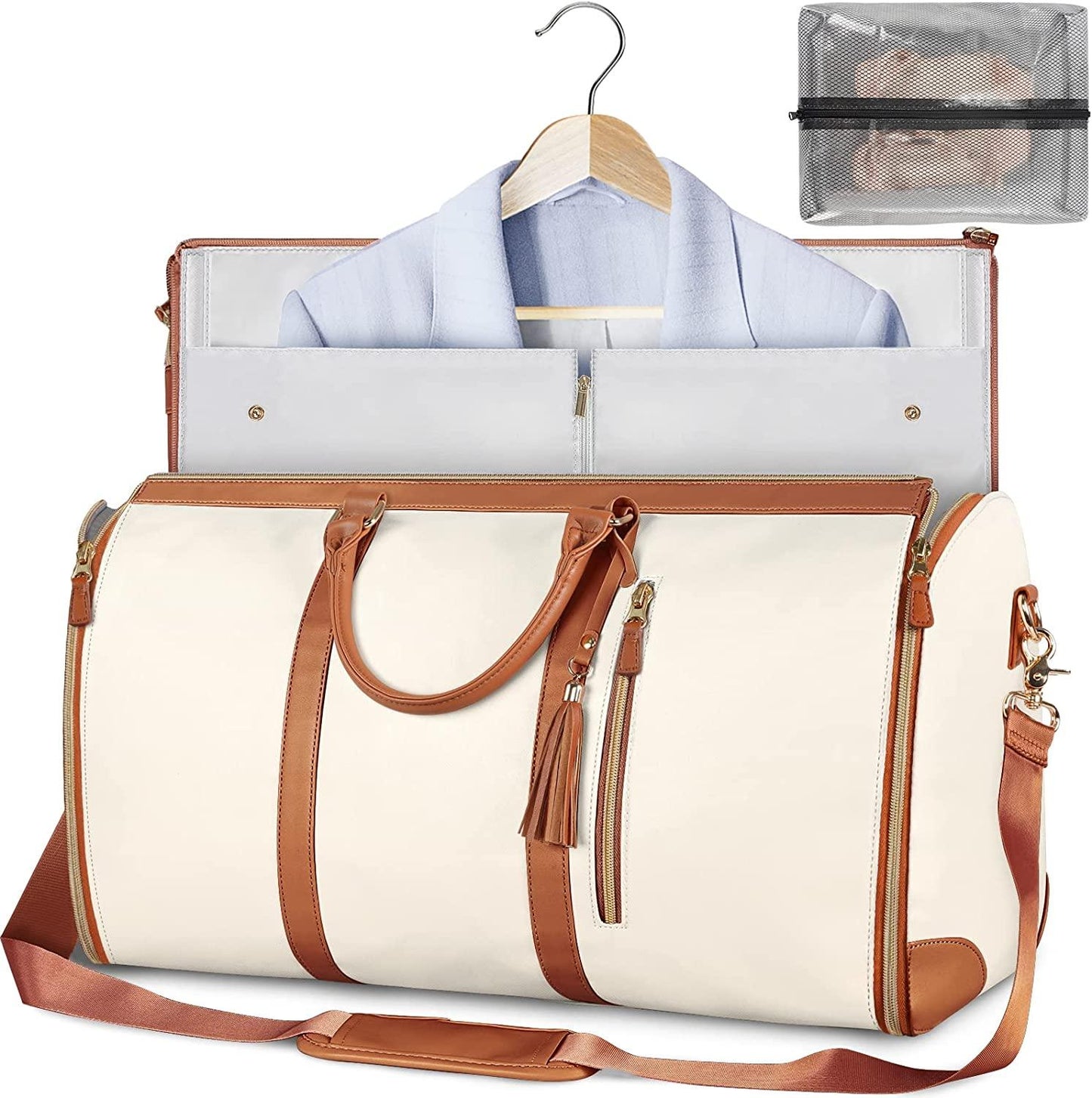 PU Leather Storage Bag – Foldable Organizer for Wrinkle-Free Clothing