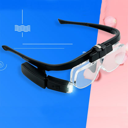 Adjustable Light Portable Magnifier Glasses with Replaceable Lenses