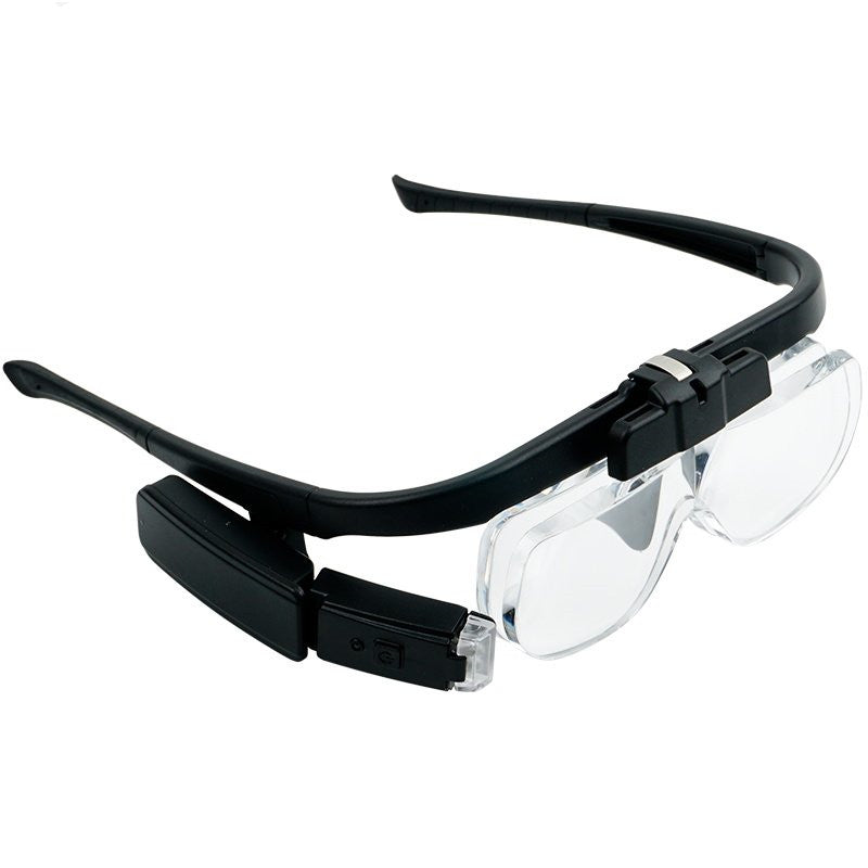Adjustable Light Portable Magnifier Glasses with Replaceable Lenses