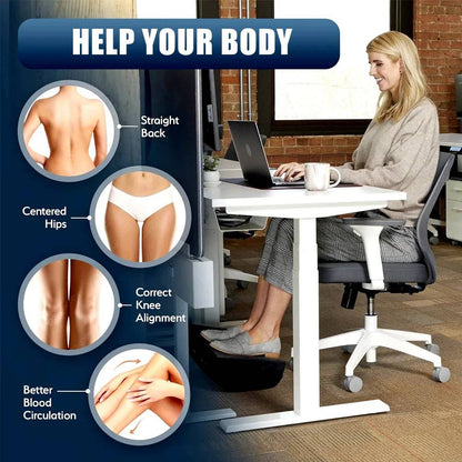 Ergonomic Footrest with Customizable Height and Washable Cover