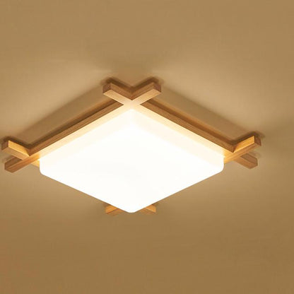 Modern Japanese Flush Mount Ceiling Light – Elegant Design