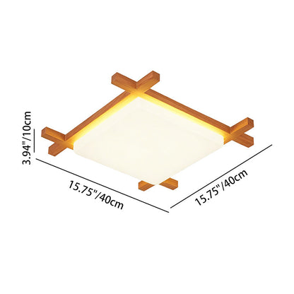 Modern Japanese Flush Mount Ceiling Light – Elegant Design