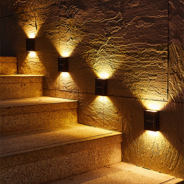 Contemporary Outdoor Wall Light with Solar LED