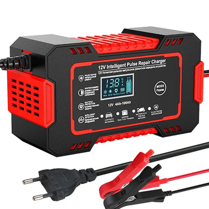 Smart 12V 6A Battery Restorer with LCD Monitoring