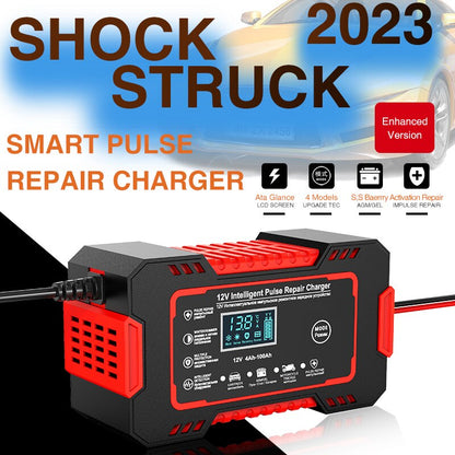 Smart 12V 6A Battery Restorer with LCD Monitoring