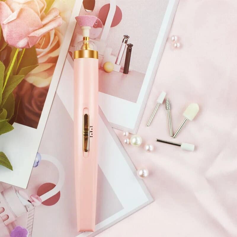 Rechargeable Nail Care Device with LED Light and 5 Attachments
