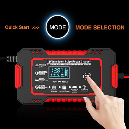 Smart 12V 6A Battery Restorer with LCD Monitoring
