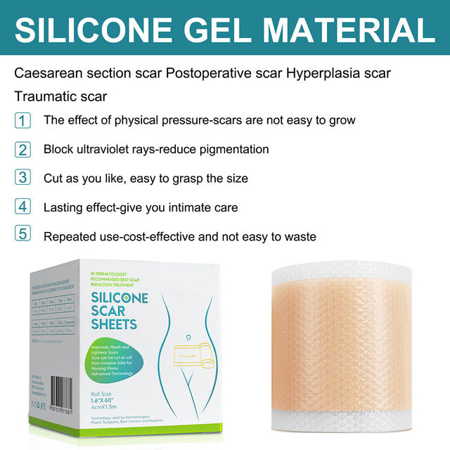 Skin-friendly Scar Treatment Sheet with Water-Resistant Adhesive