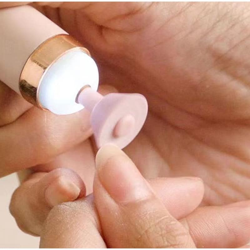 Rechargeable Nail Care Device with LED Light and 5 Attachments