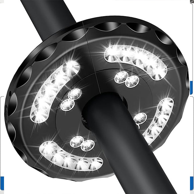 Warm White LED Parasol Light – Rechargeable with USB Charging
