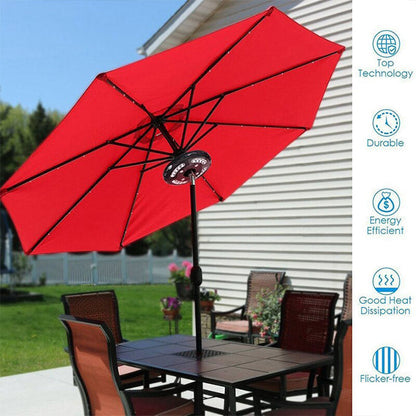 Warm White LED Parasol Light – Rechargeable with USB Charging